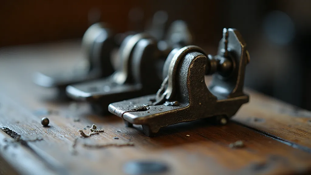 Antique sewing machine feet collection