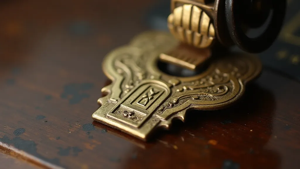 Art Deco sewing machine foot detail