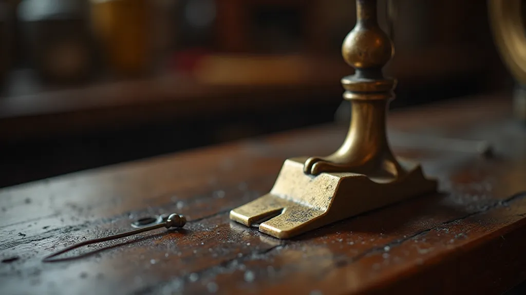Antique brass sewing machine foot