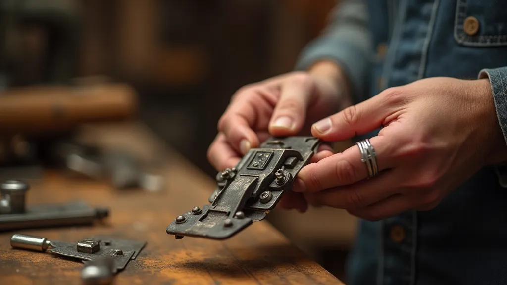 Craftsman shaping a sewing machine foot