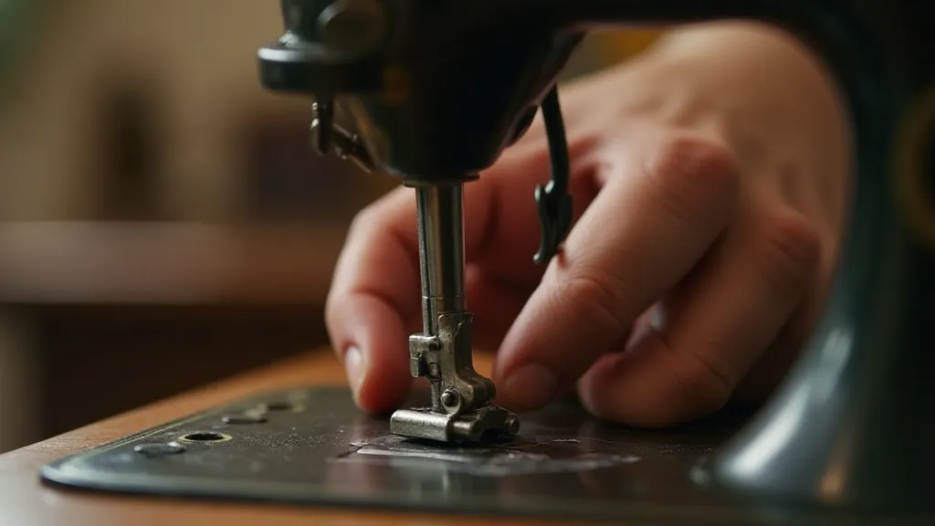 Sewing foot in hand