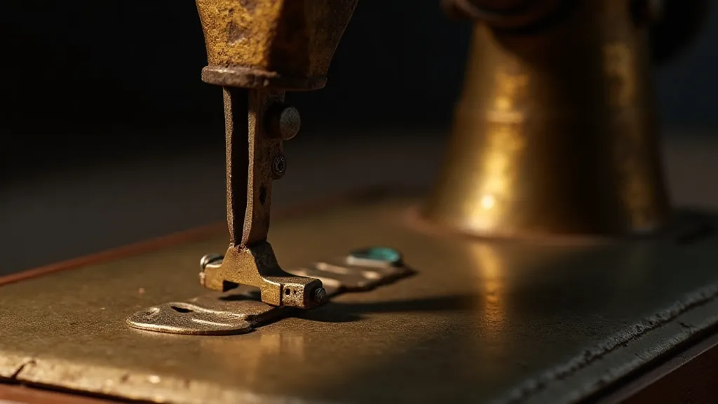 Vintage brass sewing machine foot
