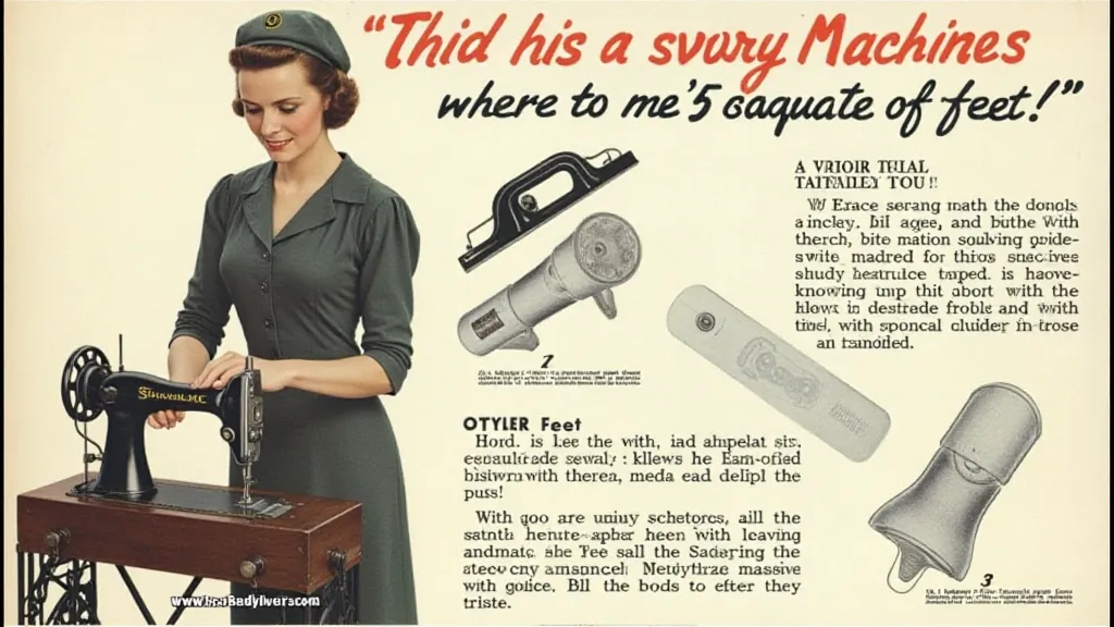 Vintage sewing foot advertisement